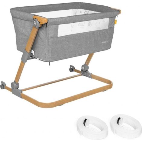 Patut 3 in 1 co-sleeping Skiddou Natt, Normandic Wood, Wood-gri - imagine 13